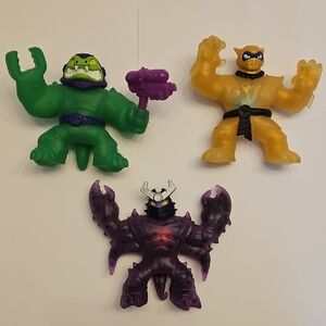 Heroes Of Goo Jit Zu Shifters Liquid Gold Vibrant Action Figure Trio GUC